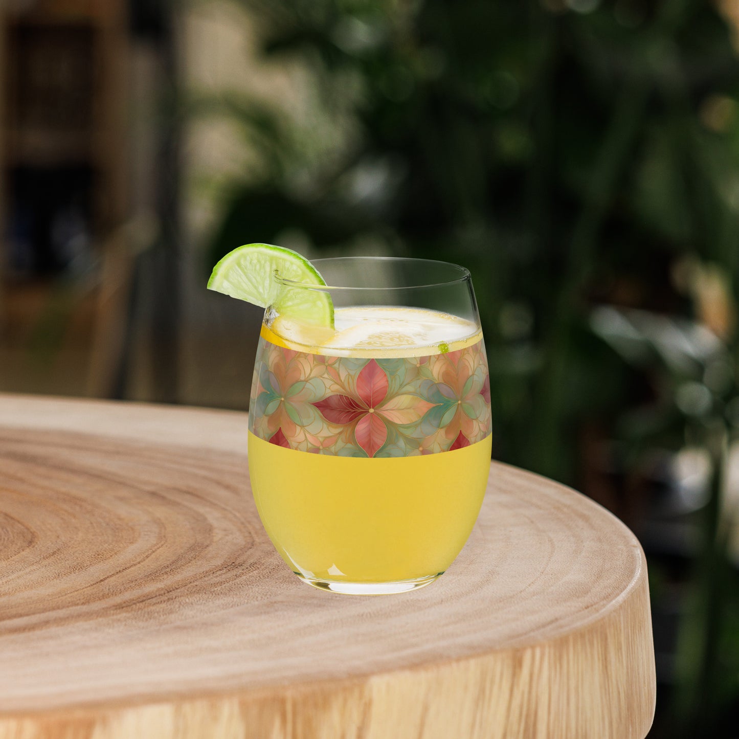 Pieces of Autumn 15 oz. Stemless Wine Glass