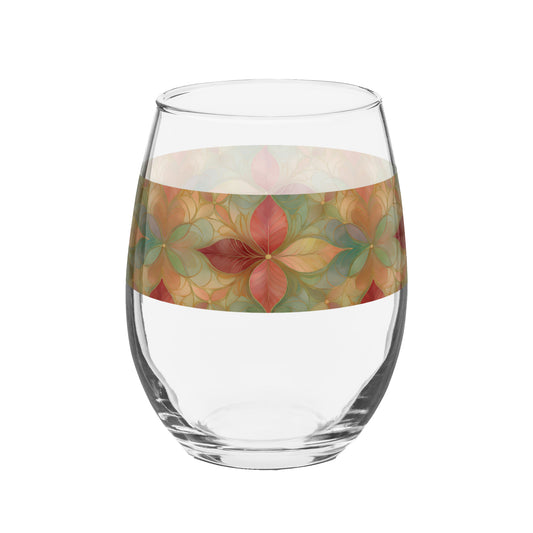 Pieces of Autumn 15 oz. Stemless Wine Glass