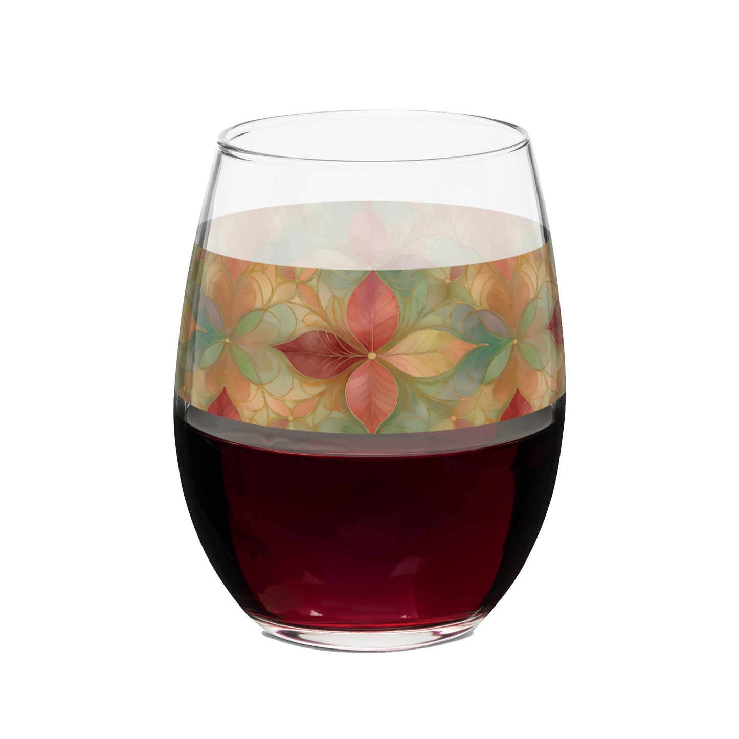 Pieces of Autumn 15 oz. Stemless Wine Glass