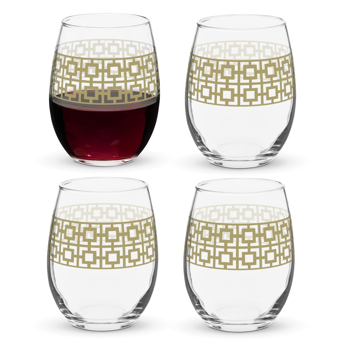 Pure Gold 15 oz. Stemless Wine Glass