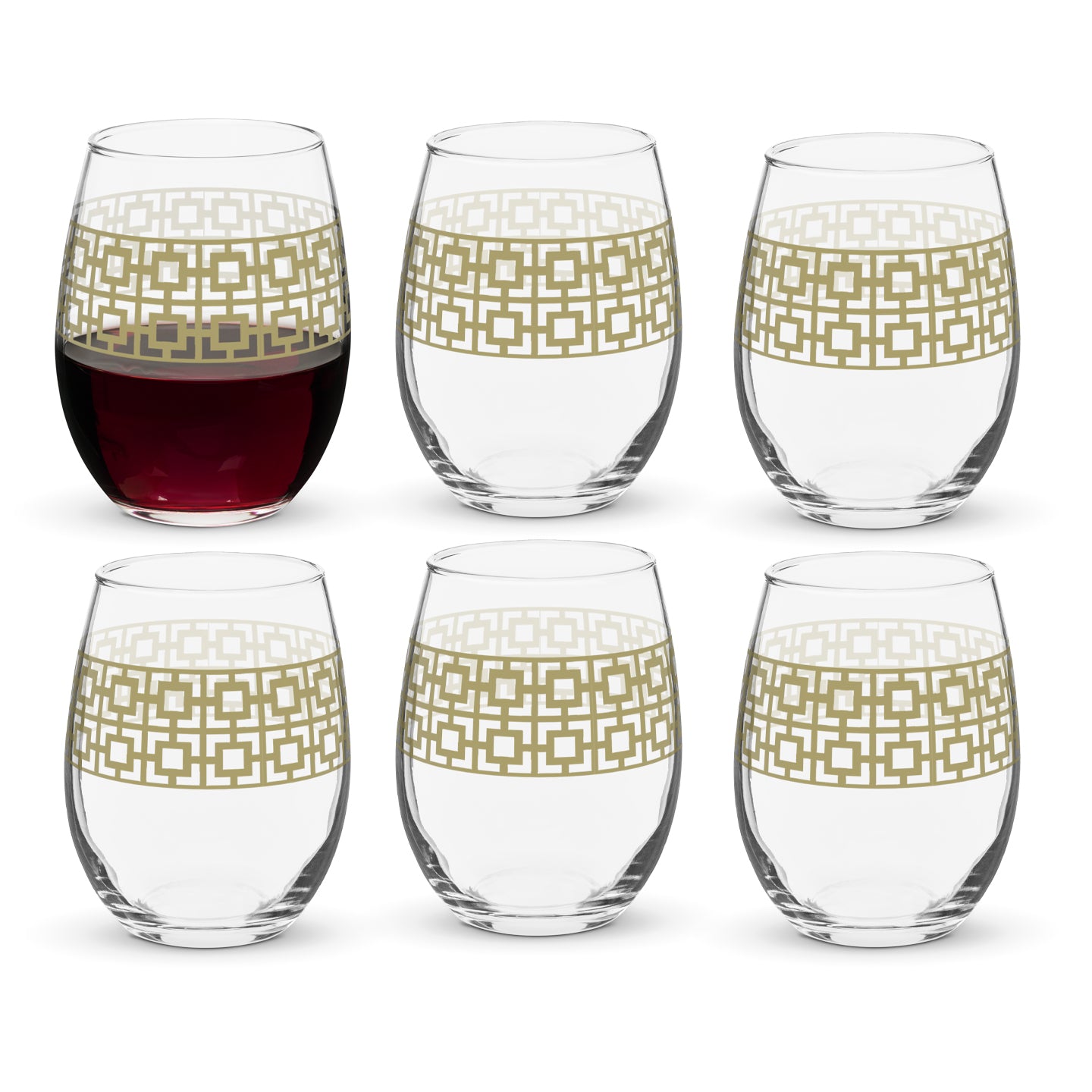 Pure Gold 15 oz. Stemless Wine Glass