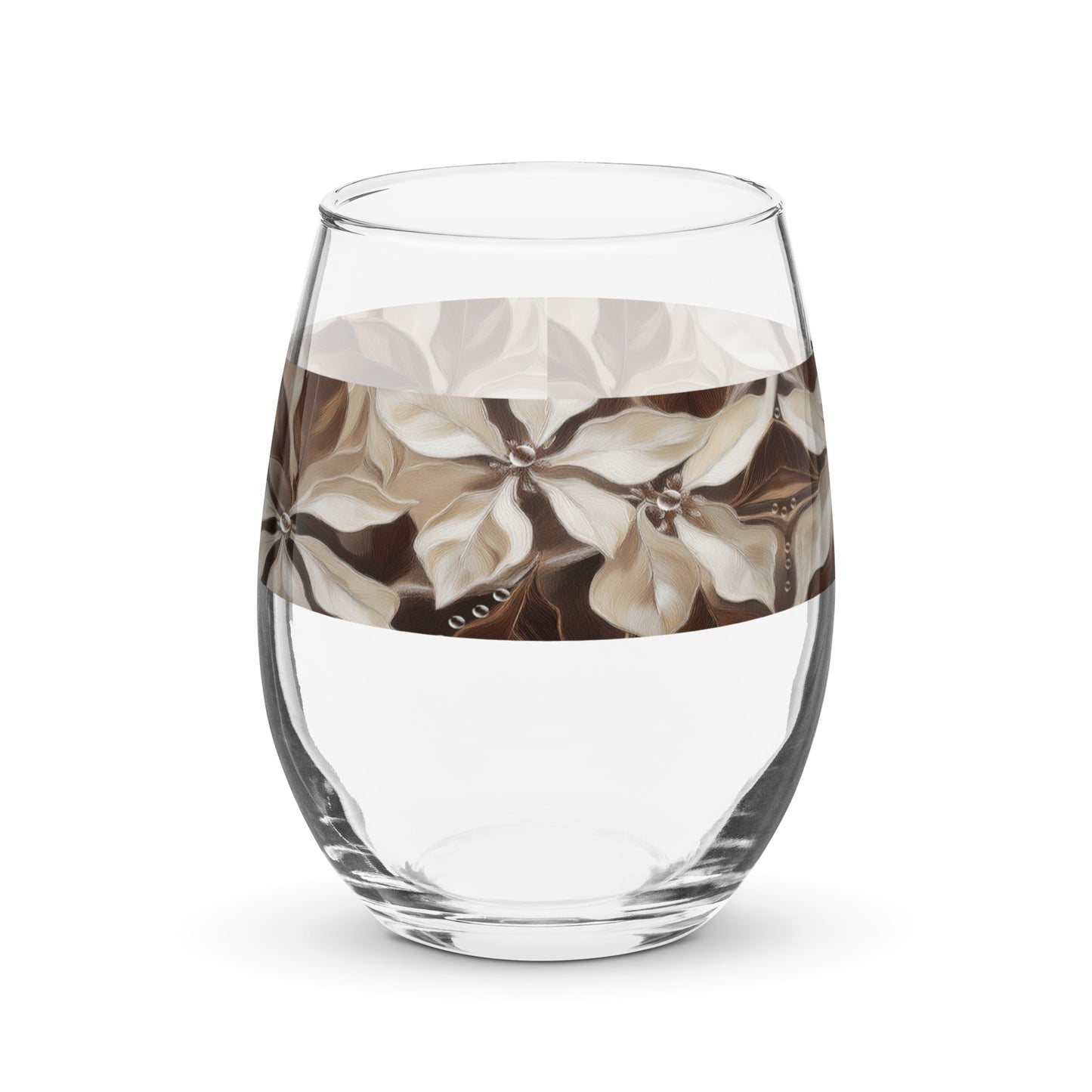 Petals in the Woods 15 oz. Stemless Wine Glass