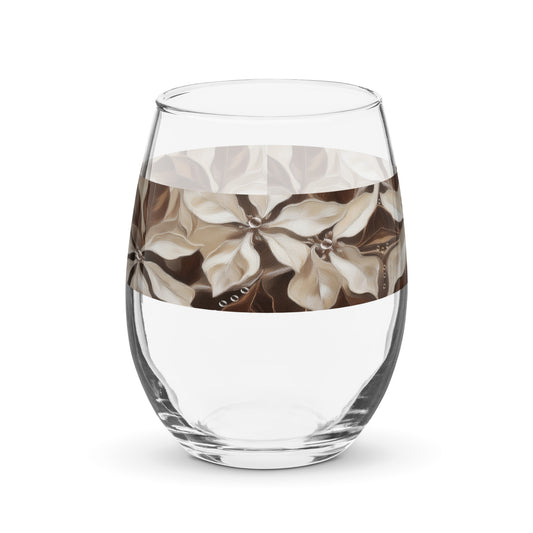Petals in the Woods 15 oz. Stemless Wine Glass