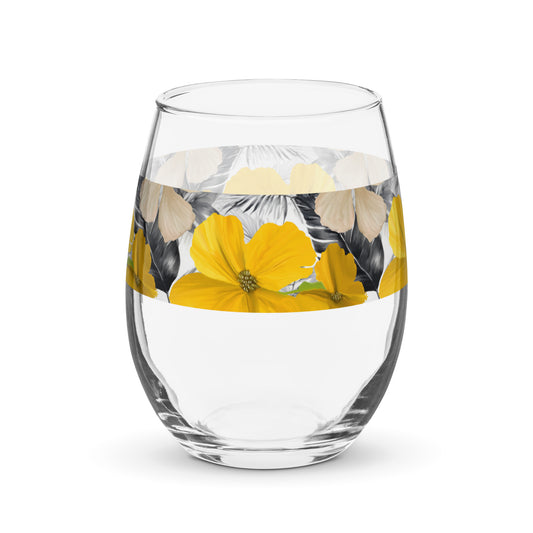 Tropical Sunshine 15 oz. Stemless Wine Glass