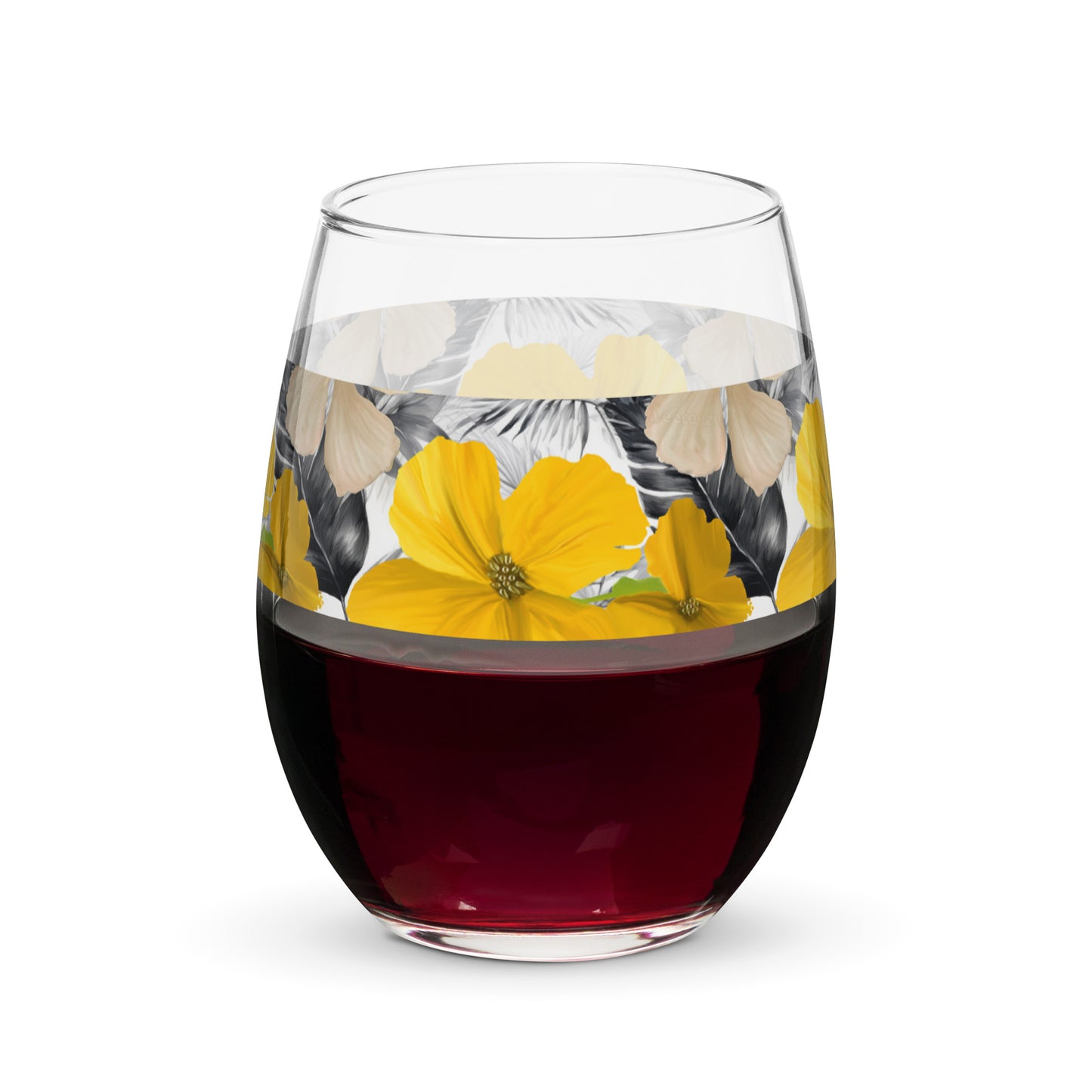 Tropical Sunshine 15 oz. Stemless Wine Glass