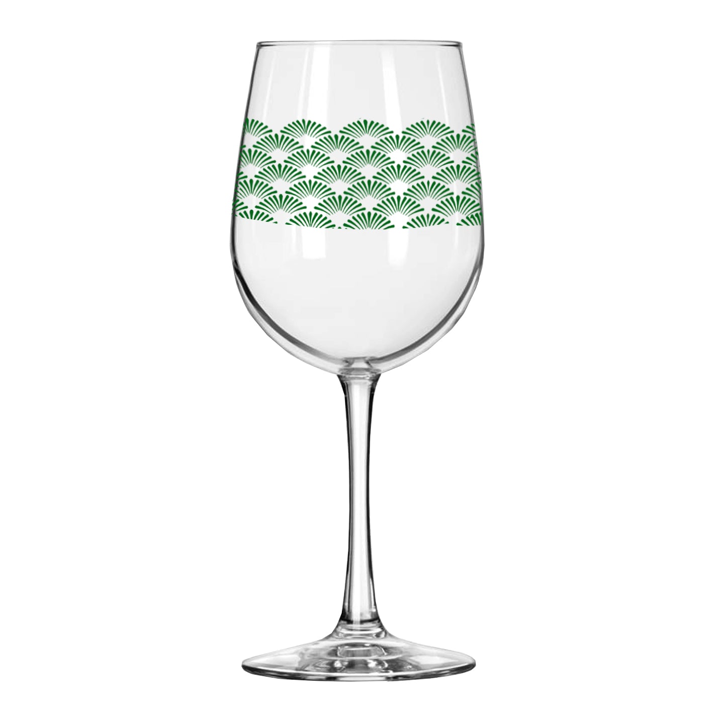 Green Deco 16oz Tall Wine Glass