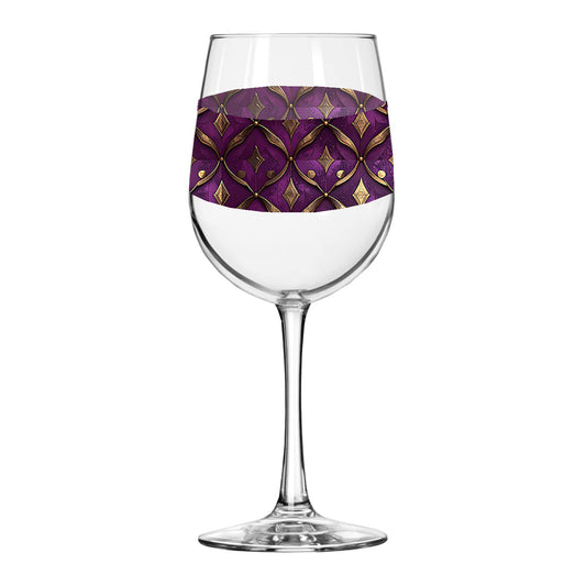 Royal Opulence Tall Wine Glass | Heirloom Motif Design