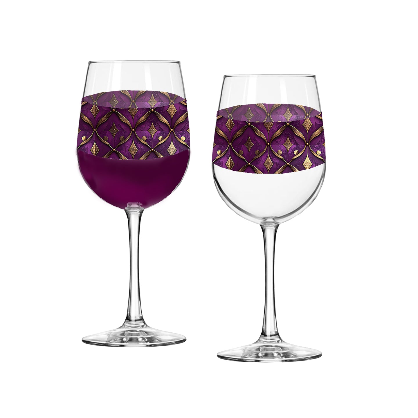 Royal Opulence Tall Wine Glass | Heirloom Motif Design