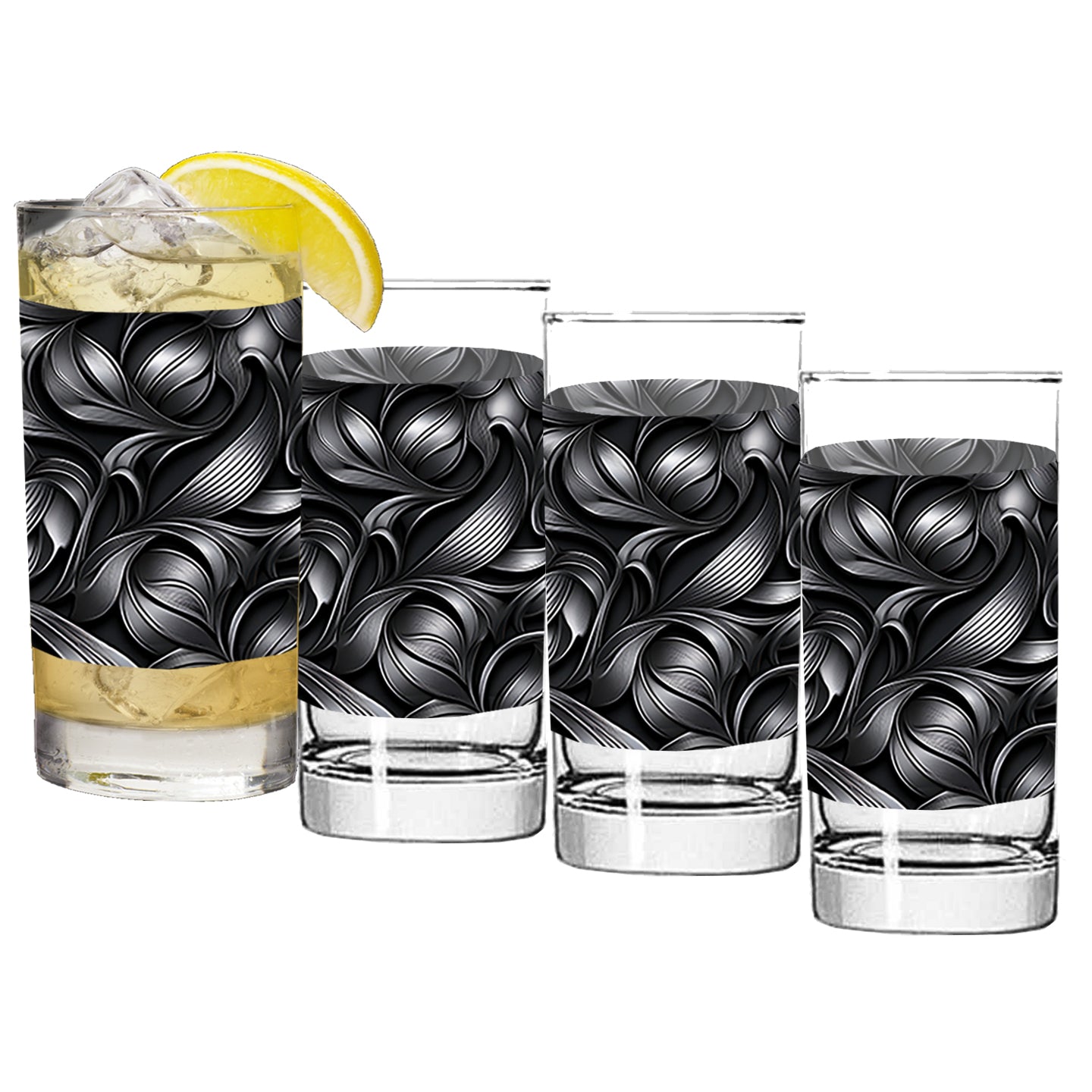 Baroque Swirls Highball Glass | Curated and Exclusive