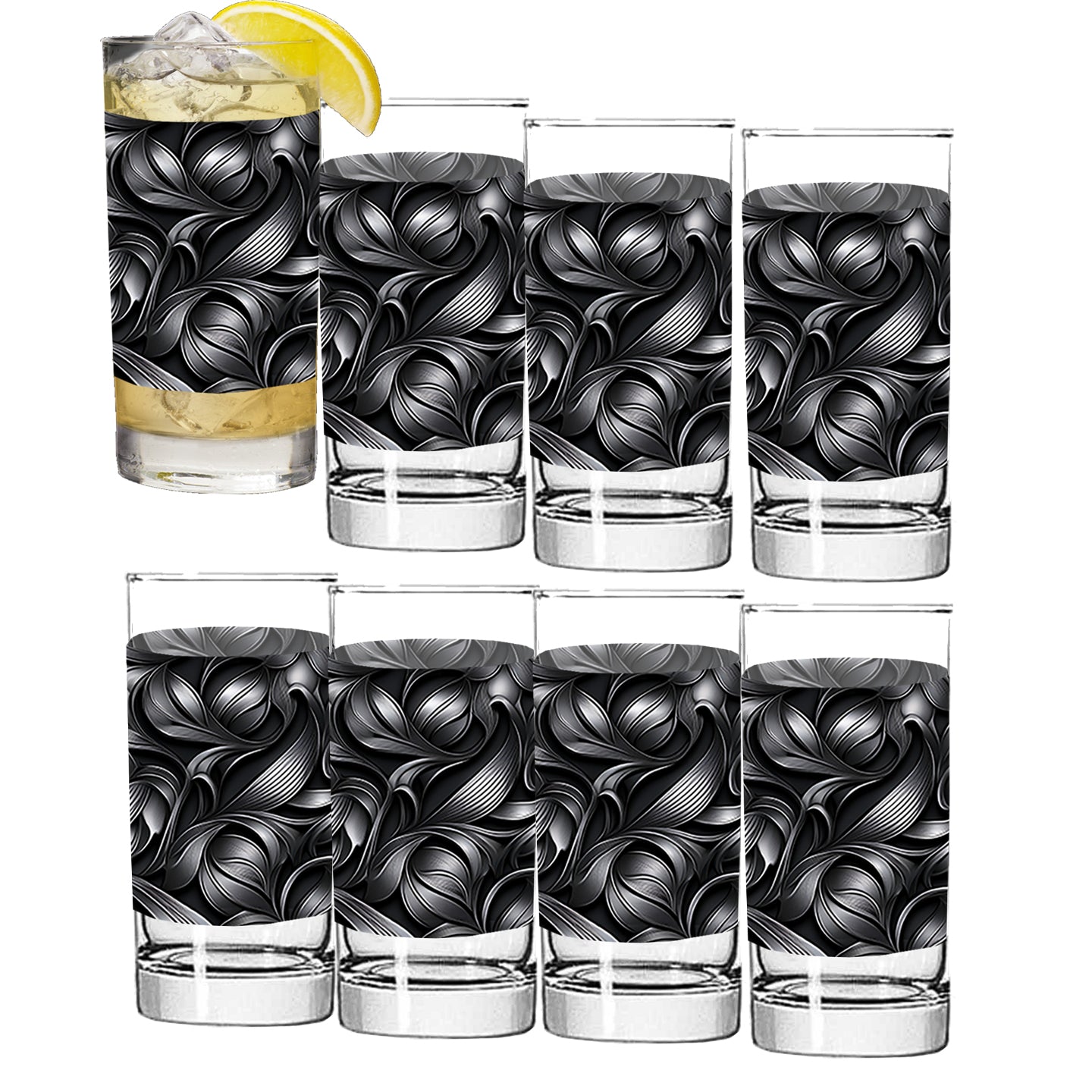 Baroque Swirls Highball Glass | Curated and Exclusive