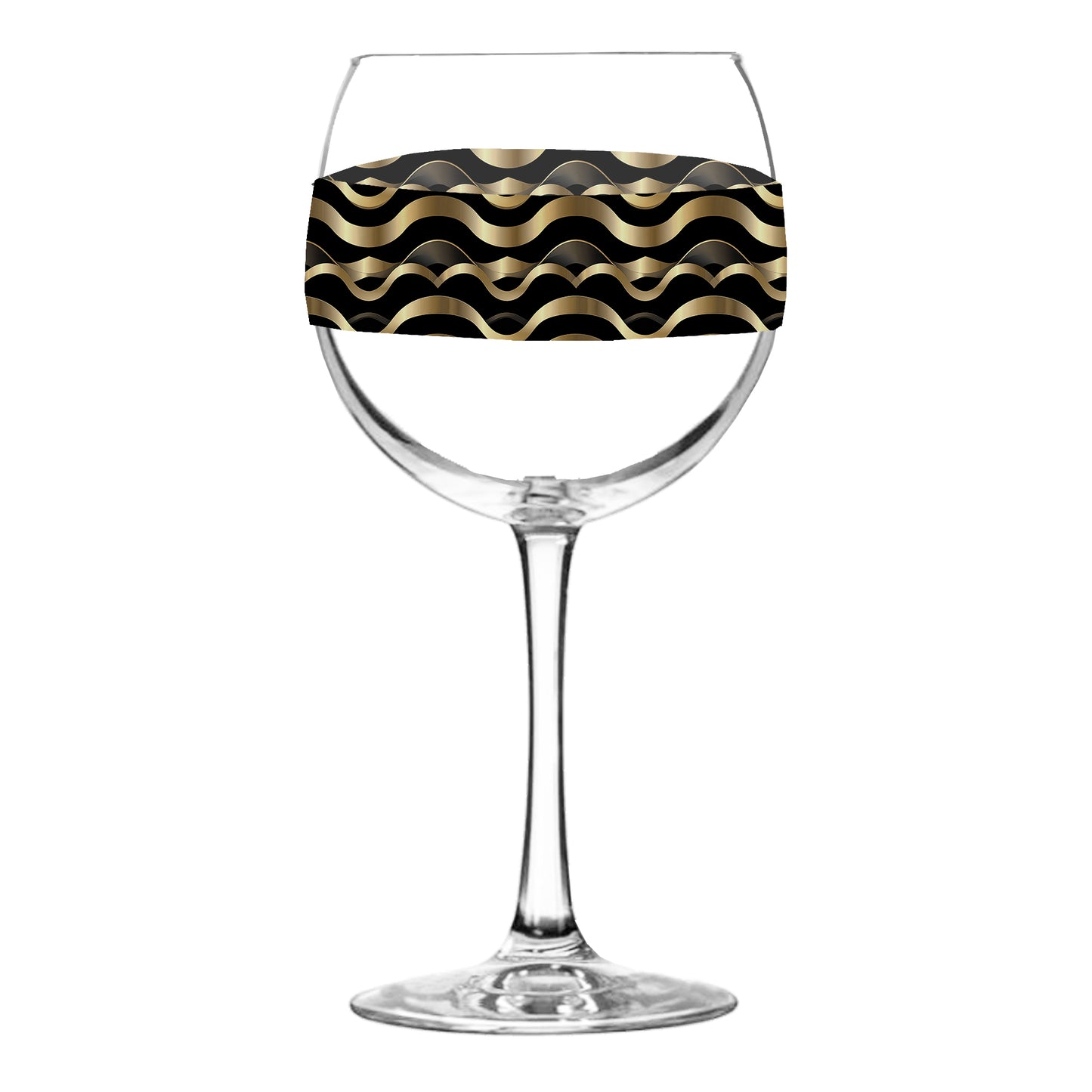 Black & Gold Balloon Wine Glass | Signature Art Deco