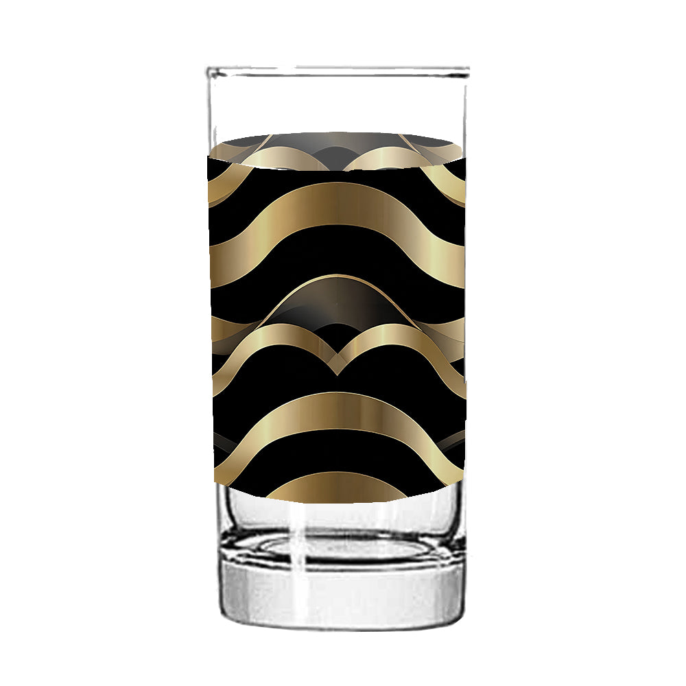 Liquid Gold Highball Glass | Bold Geometric Statement