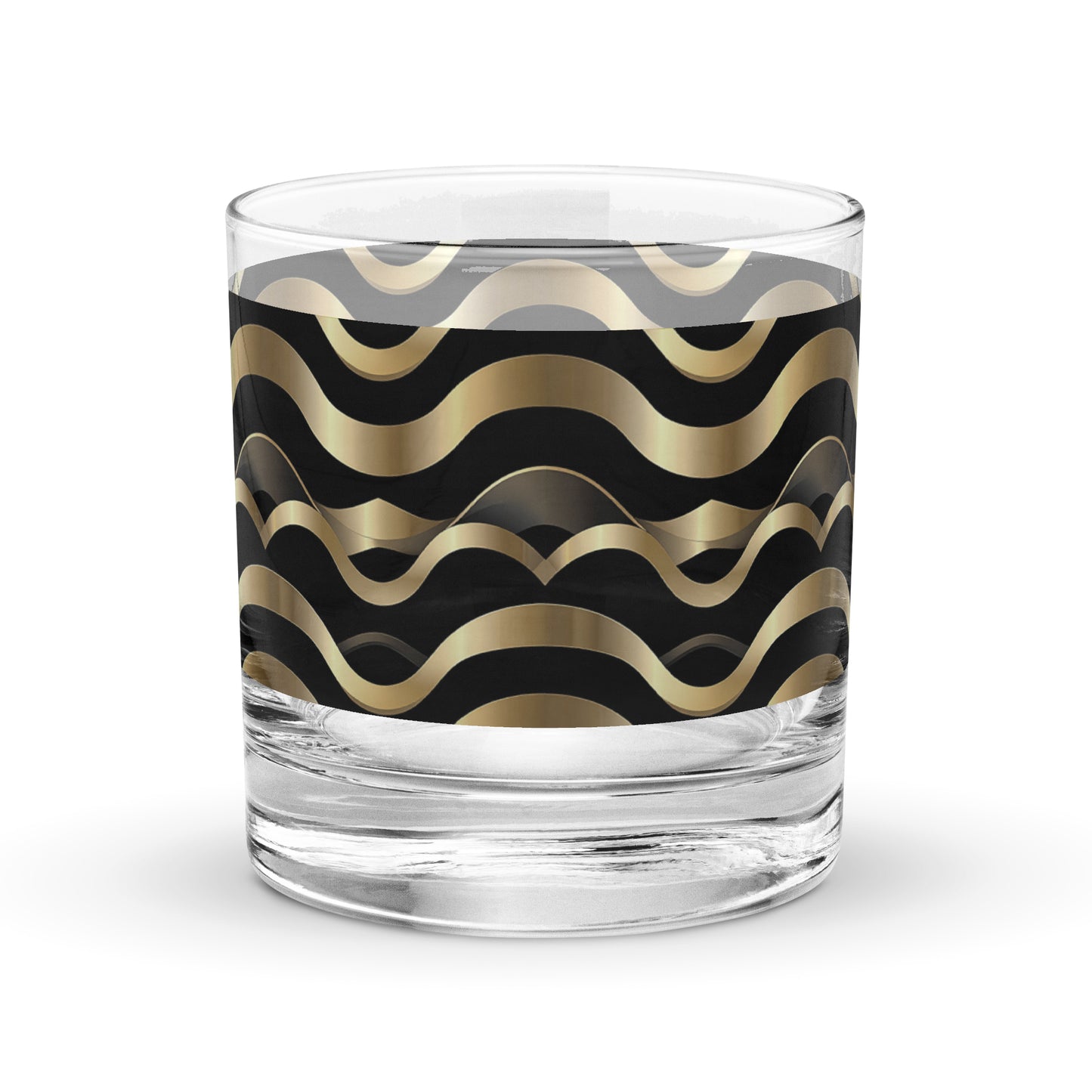 Liquid Gold Rocks Glass | Luxurious Signature Design