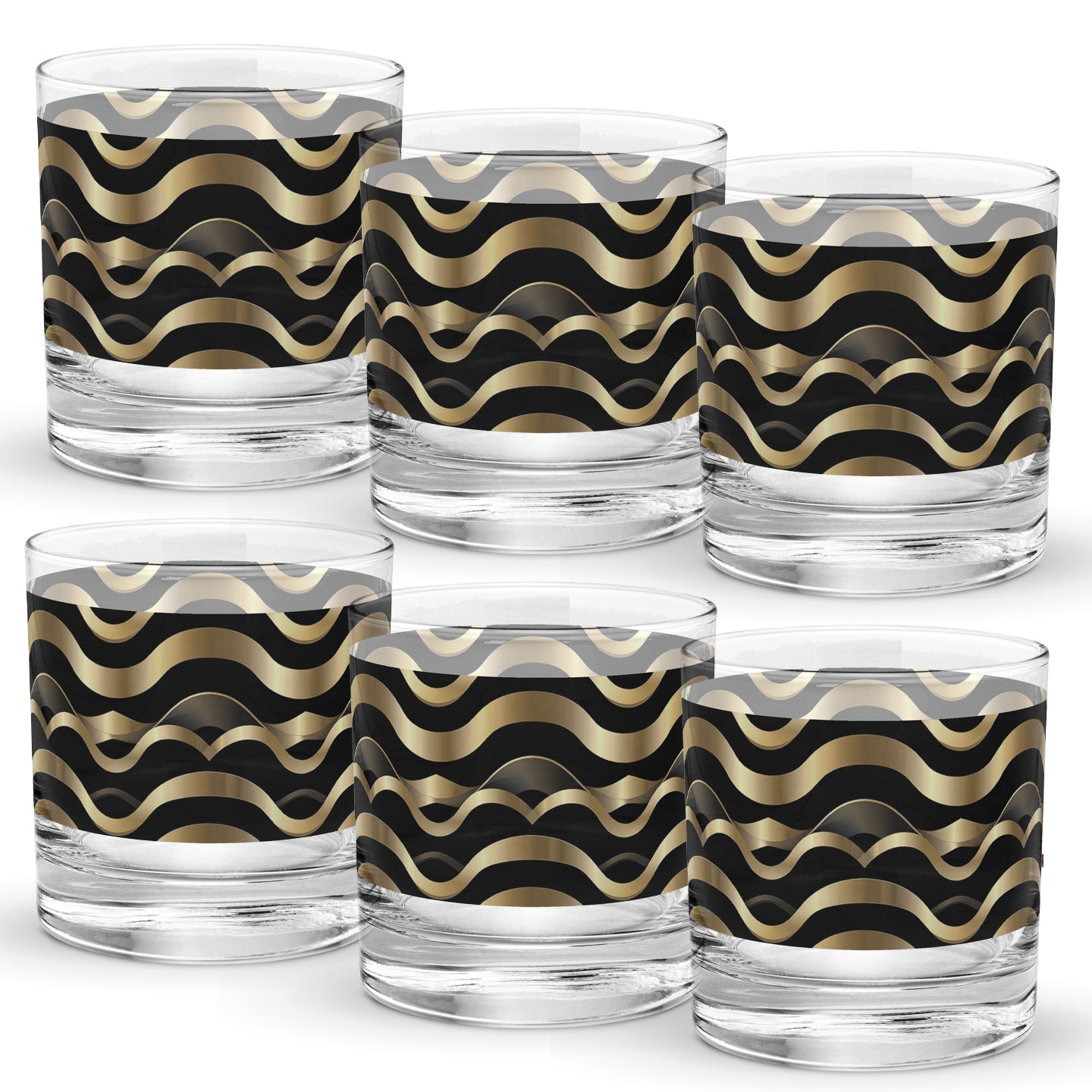 Liquid Gold Rocks Glass | Luxurious Signature Design