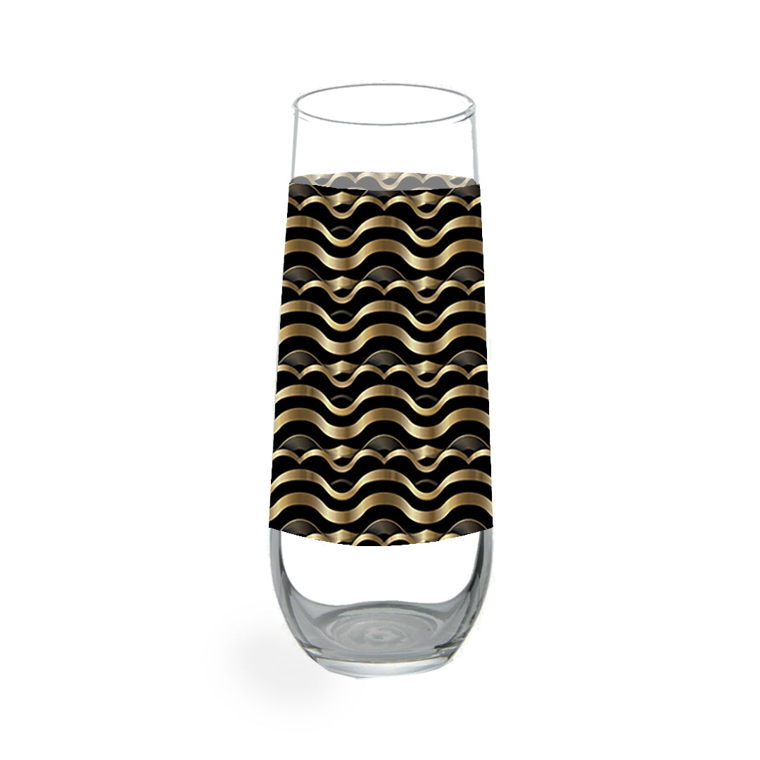 Stemless Champagne Flute | Liquid Gold Art Deco