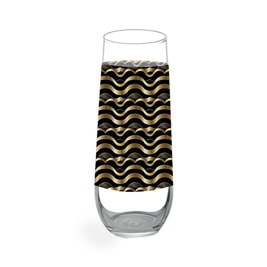 Stemless Champagne Flute | Liquid Gold Art Deco