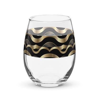 Liquid Gold Stemless Wine Glass | Signature Design