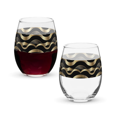 Liquid Gold Stemless Wine Glass | Signature Design