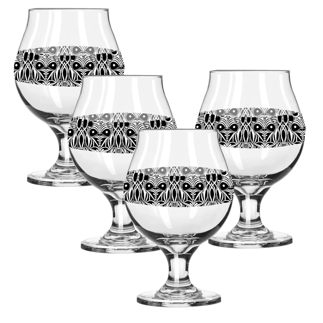 Midnight Mask Belgian Beer Glass | Iconic Masquerade Design