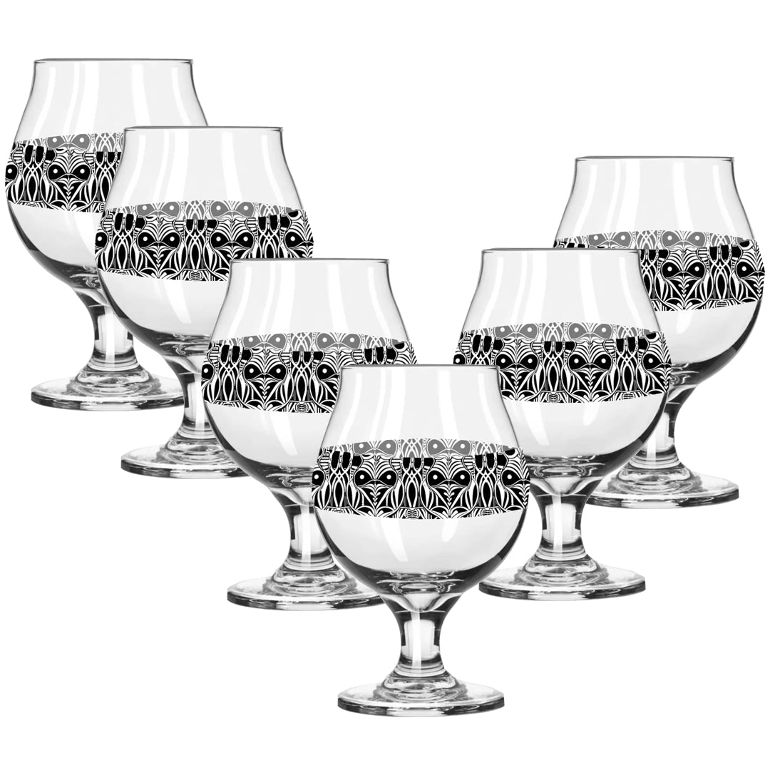 Midnight Mask Belgian Beer Glass | Iconic Masquerade Design