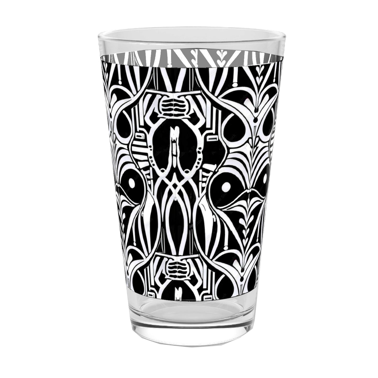 Crafted Signature Aesthetic | Midnight Mask Pint Beer Glass