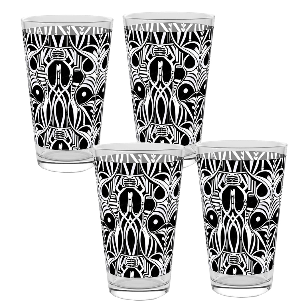 Crafted Signature Aesthetic | Midnight Mask Pint Beer Glass