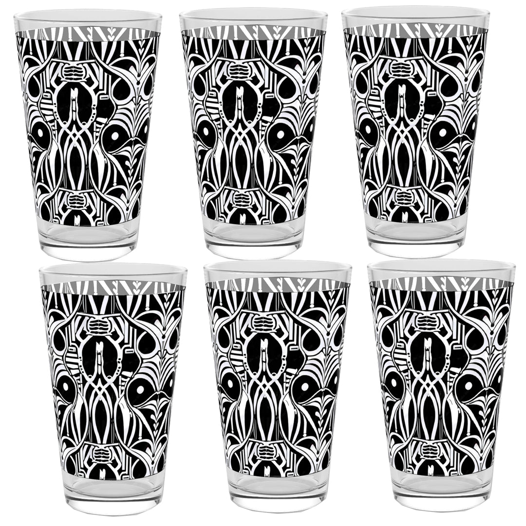Crafted Signature Aesthetic | Midnight Mask Pint Beer Glass