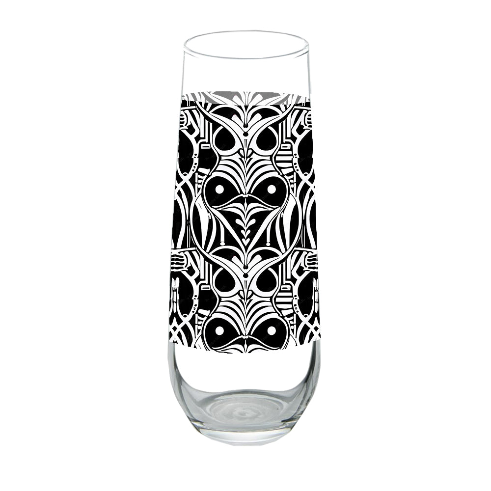 Midnight Mask Stemless Champagne Flute | Masquerade Style