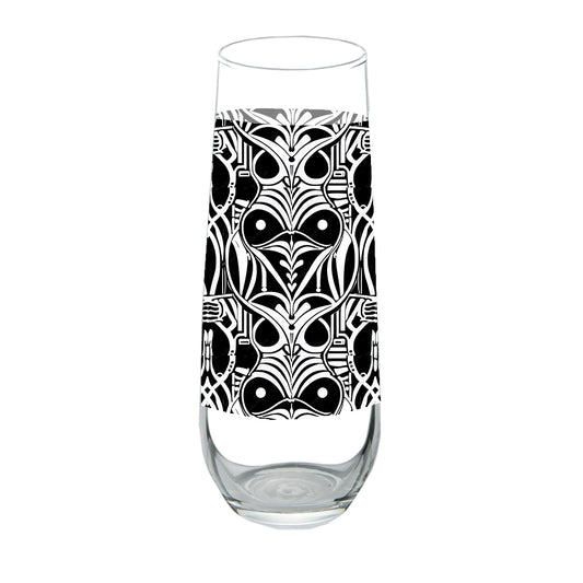 Midnight Mask Stemless Champagne Flute | Masquerade Style