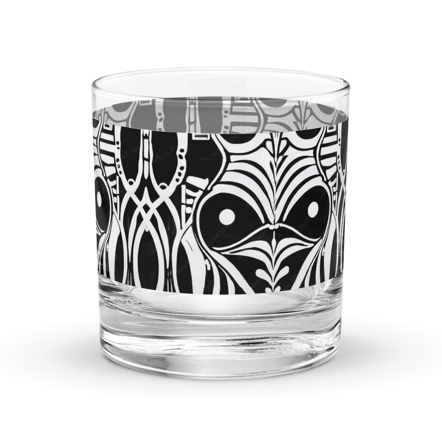 Exclusive Crafted Aesthetic | Midnight Mask Rocks Glass