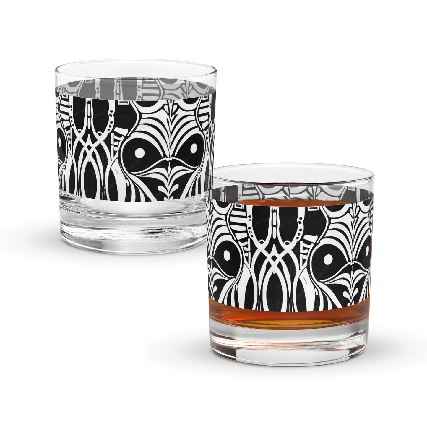 Exclusive Crafted Aesthetic | Midnight Mask Rocks Glass