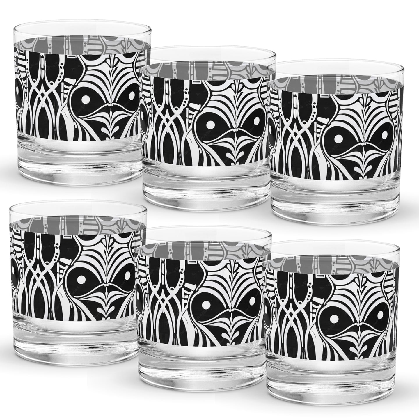 Exclusive Crafted Aesthetic | Midnight Mask Rocks Glass