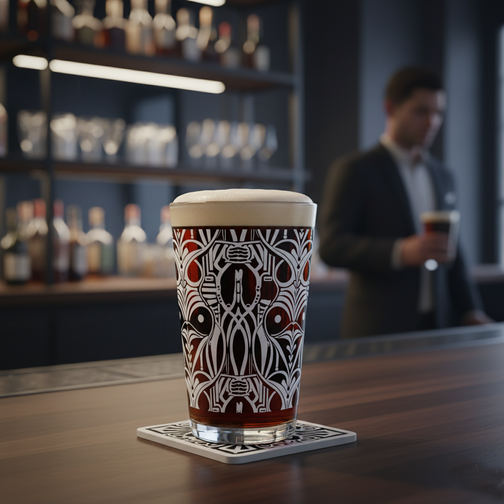 Crafted Signature Aesthetic | Midnight Mask Pint Beer Glass