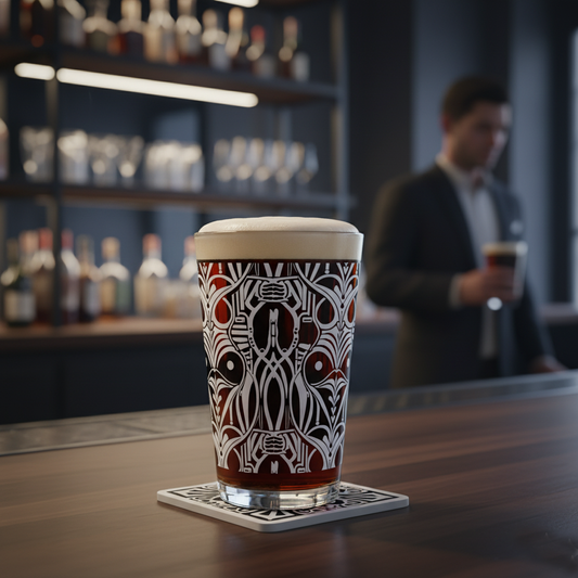 Crafted Signature Aesthetic | Midnight Mask Pint Beer Glass
