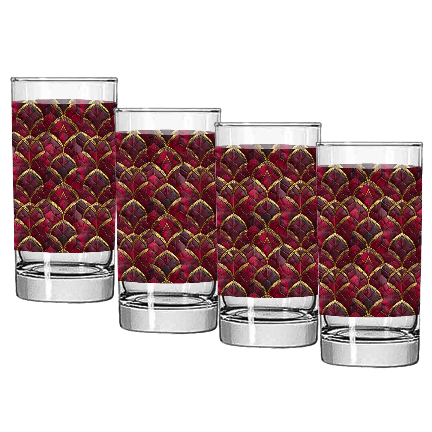 Crimson Jewels Highball Glass | Signature Design
