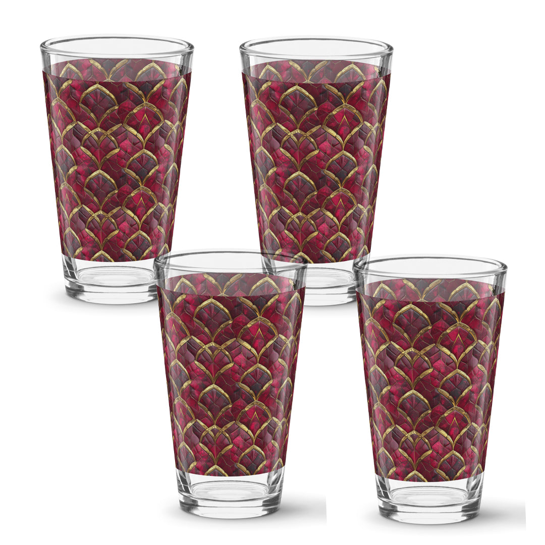 Crimson Jewels Pint Beer Glass | Signature Design