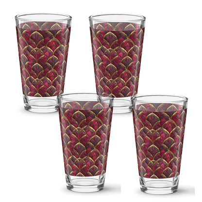 Crimson Jewels Pint Beer Glass | Signature Design