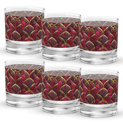 Crimson Jewels Rocks Glass | Signature Design