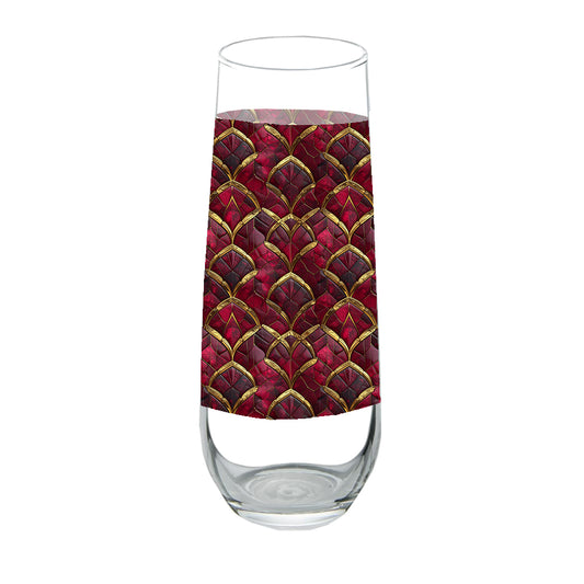 Crimson Jewels Stemless Champagne Glass | Signature Design
