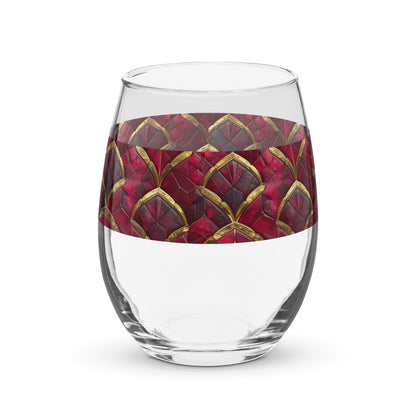 Crimson Jewels Stemless Wine Glass | Signature Design