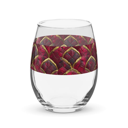 Crimson Jewels Stemless Wine Glass | Signature Design