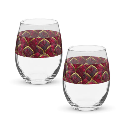 Crimson Jewels Stemless Wine Glass | Signature Design