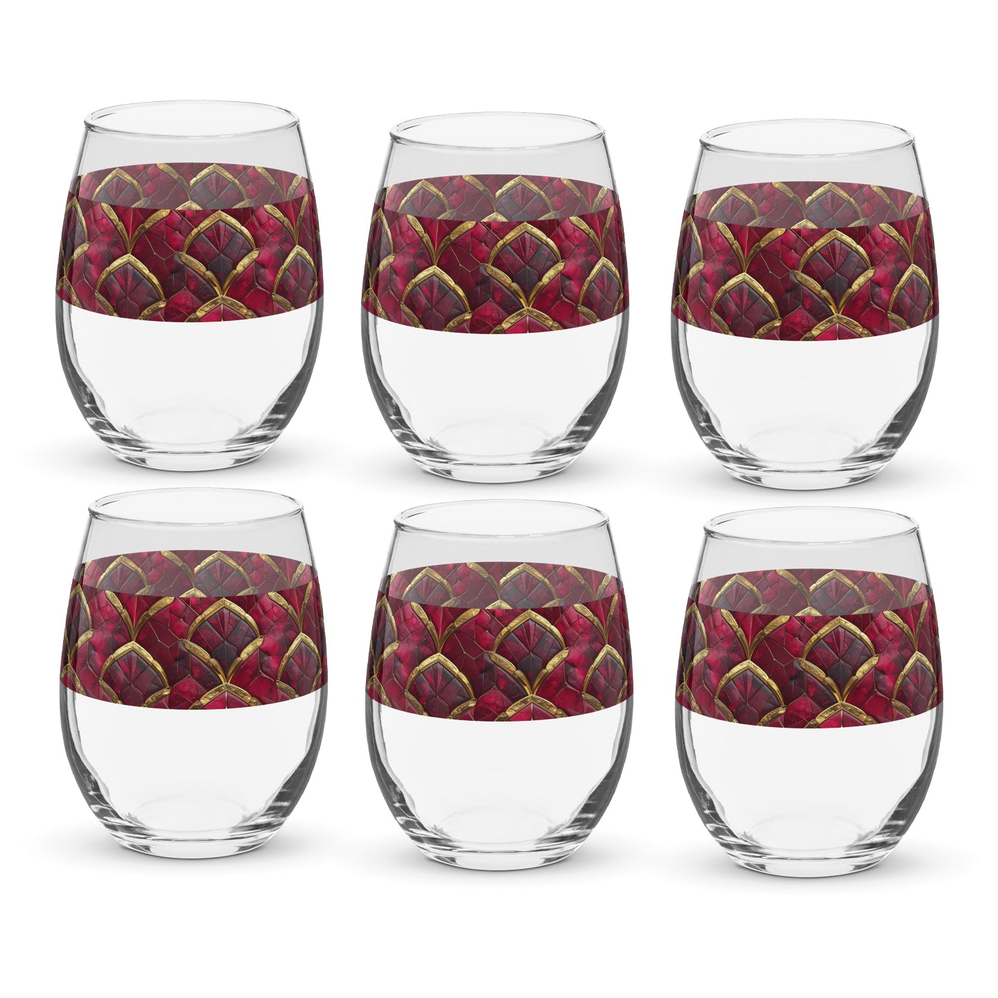 Crimson Jewels Stemless Wine Glass | Signature Design