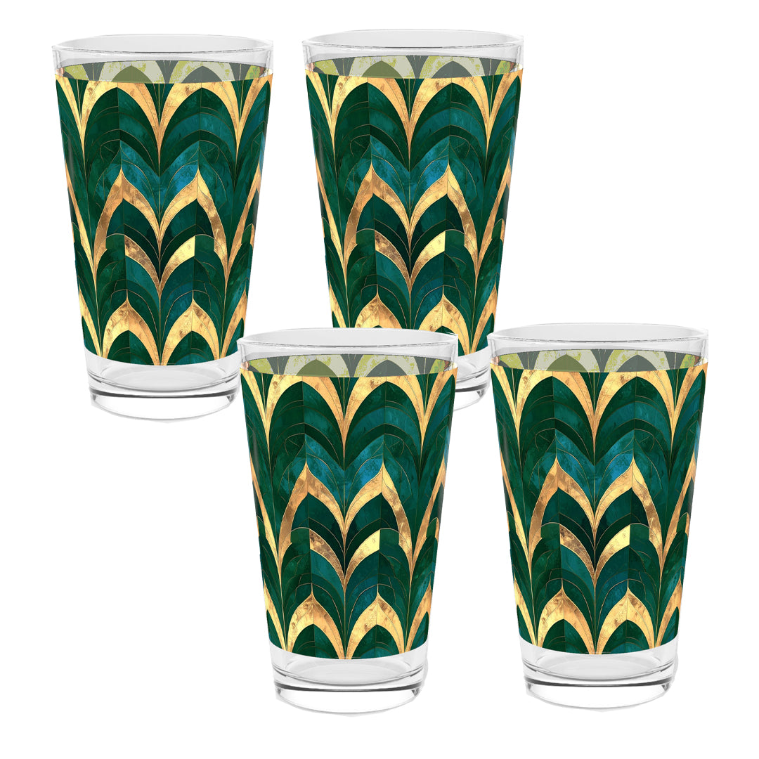 Emerald Royale Pint Beer Glass | Artisanal Crafted Patina