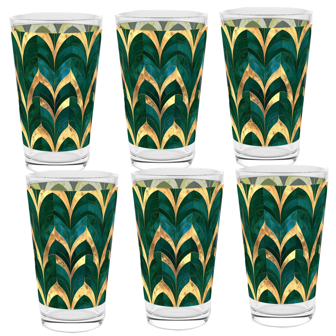 Emerald Royale Pint Beer Glass | Artisanal Crafted Patina