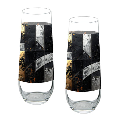 Fresco Fragments Stemless Wine Glass | Signature Design