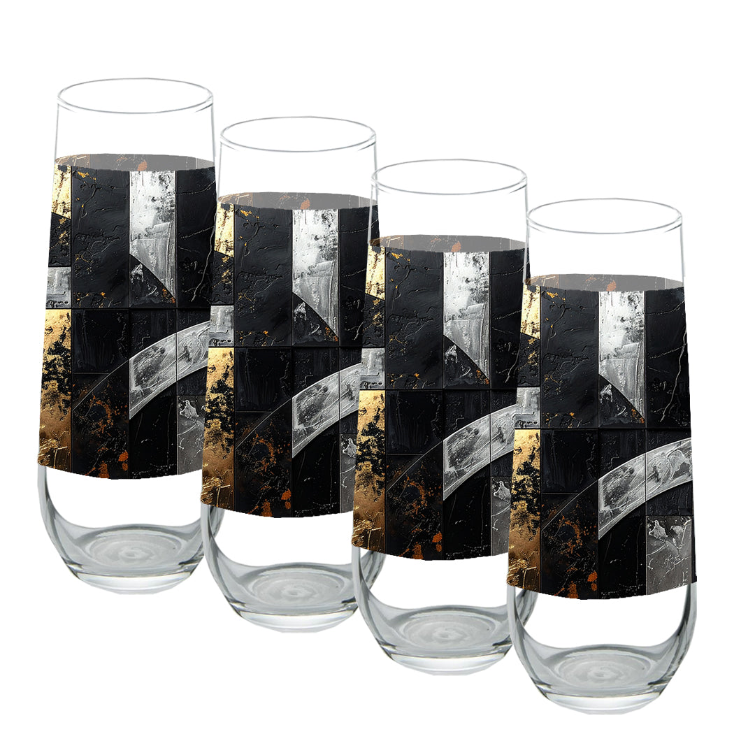 Fresco Fragments Stemless Wine Glass | Sophisticated Charm