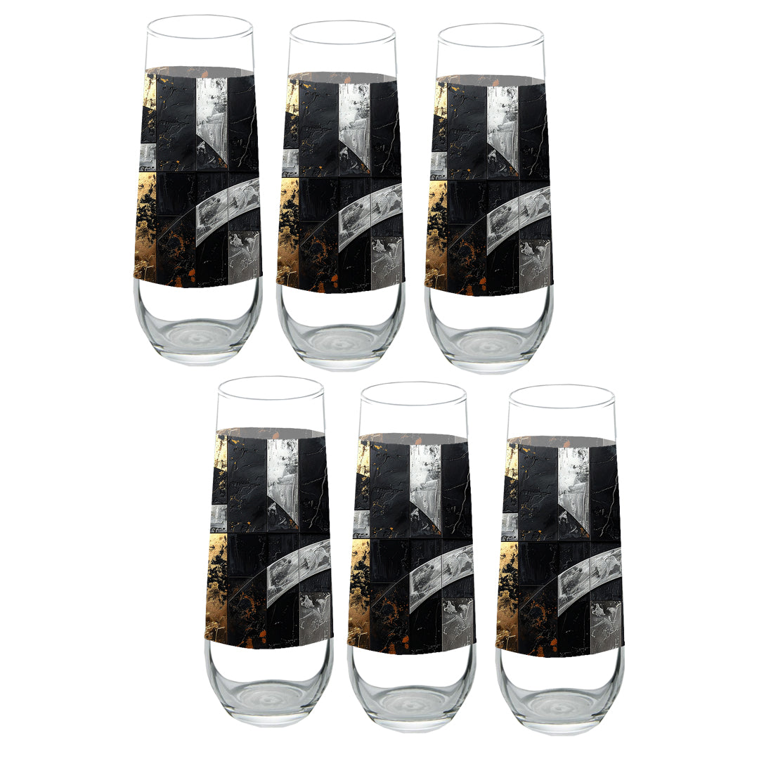 Fresco Fragments Stemless Wine Glass | Sophisticated Charm