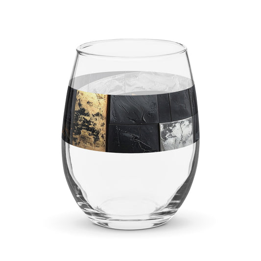 Fresco Fragments Stemless Wine Glass | Sophisticated Design