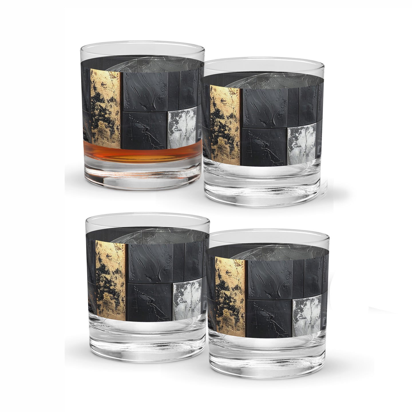 Exclusive Signature Design | Fresco Fragments Rocks Glass